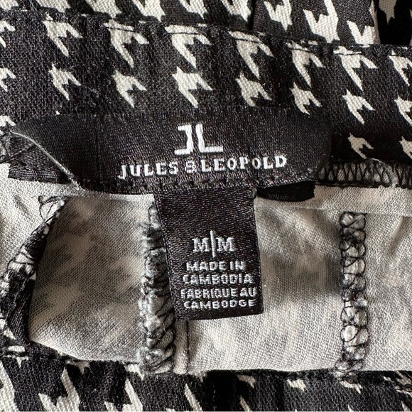 Jules & Leopold Houndstooth Print Mid Rise Trouser Pants - Medium - Picture 9 of 11